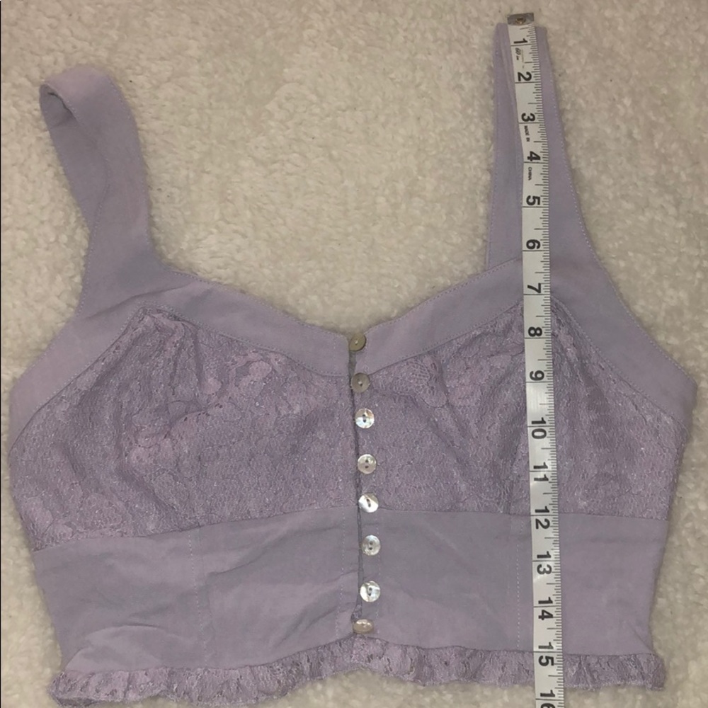 NWOT Free People Lavender Bralette/Crop Top Sz S - Picture 6 of 8